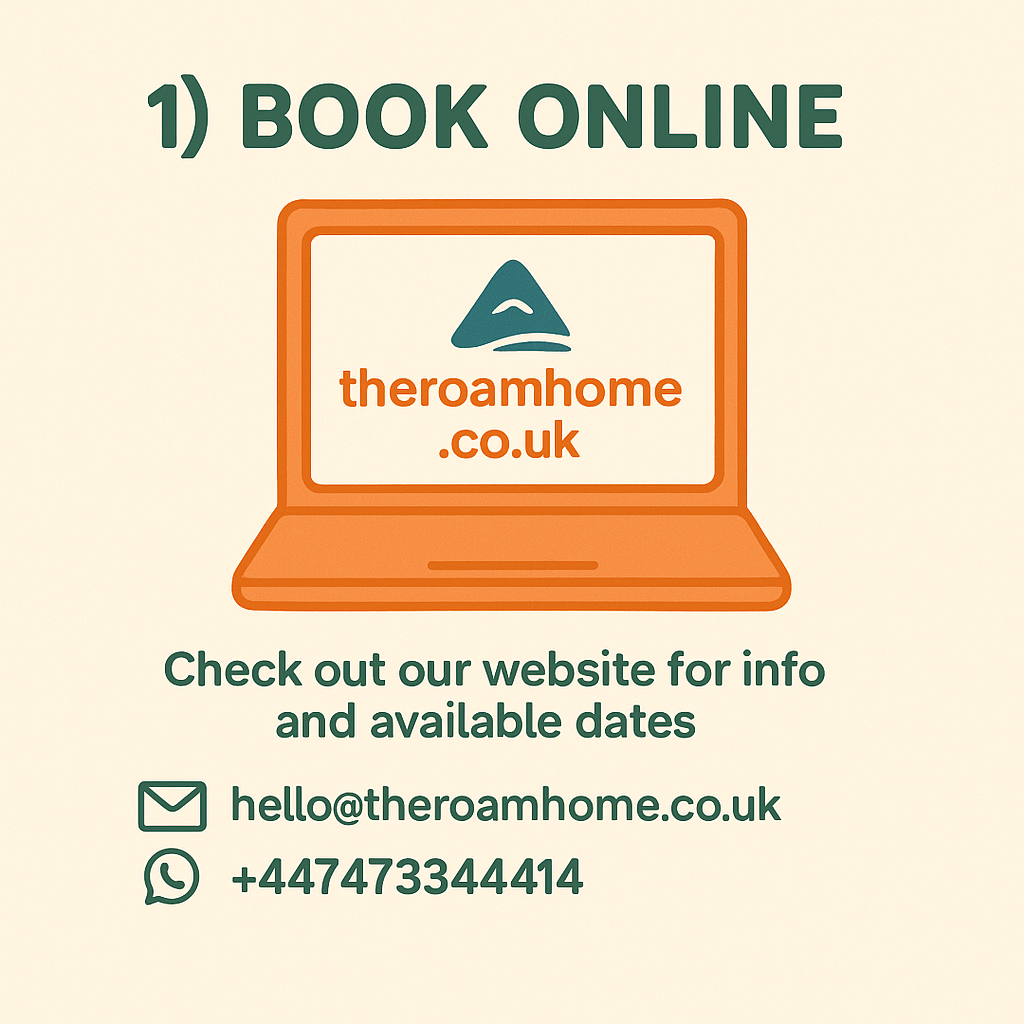 Step 1 - booking the roof top tent online the theroamhome